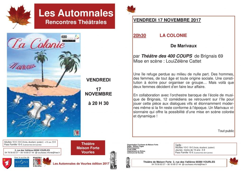 AUTOMNALES DE VOURLES La Colonie 10 11 17-B