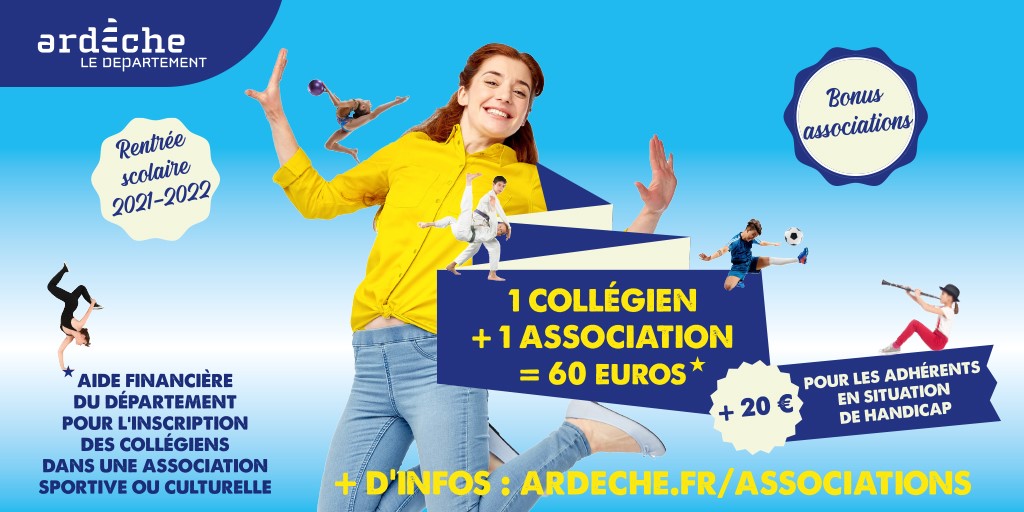 Aide du Département de l’Ardèche – Jeunes & Assos