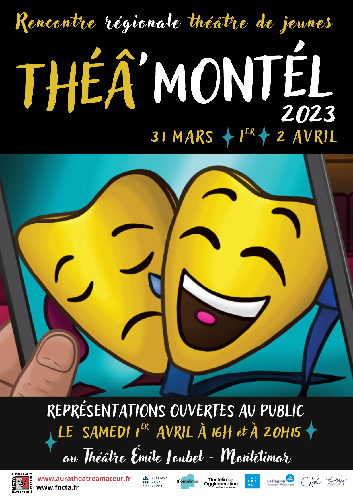 Focus sur… Théâ’Montél · du 31 mars au 2 avril 2023 · Présentation des troupes participantes