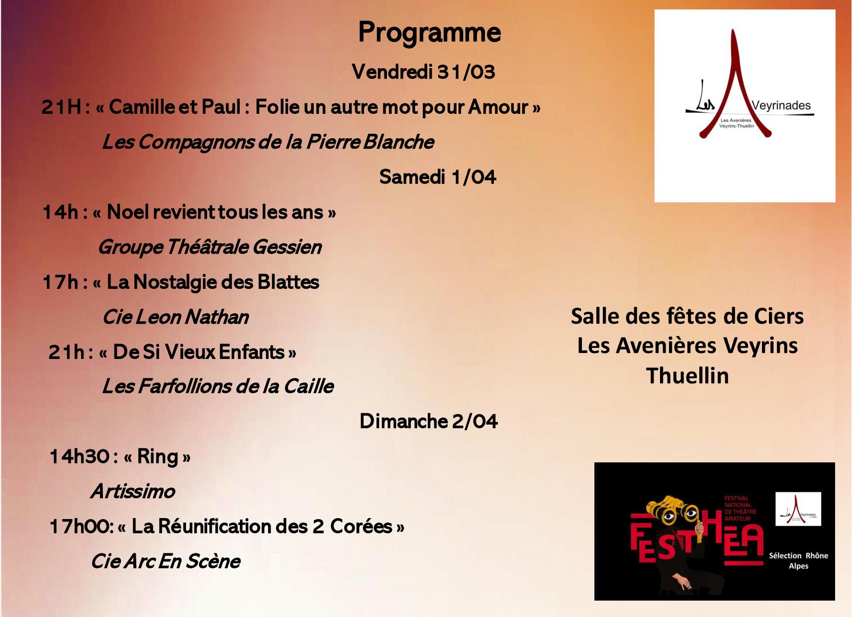 “Les Aveyrinades” organise LA SÉLECTION RHÔNE-ALPES de FESTHÉA 2023