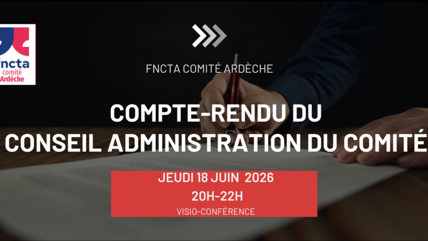 COMPTE RENDU DU CONSEIL D’ADMINISTRATION DU COMITÉ ARDÈCHE – 18/06/2026